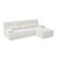Canapé modulaire moderne de 98 po sans canapé en forme de L Canapé confortable pour le salon, beige-133232902-133232903