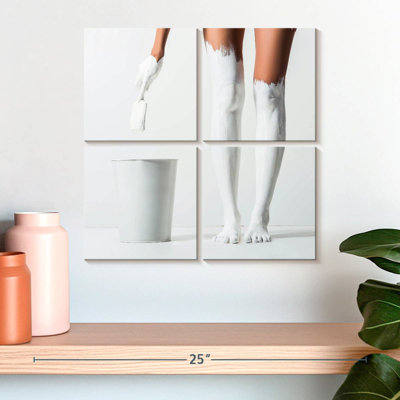 Pieds de Senne peints en blanc