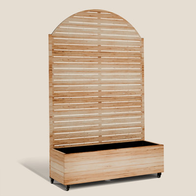 Raised Garden Bed with Trellis on Wheels – Versatile Metal Planter Box with Trellis, Multi-Style Planter Boxes with Trellis Privacy Screen for Patio and Garden