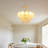 Modern-8 Light Dimmable Gold Crystal Chandelier