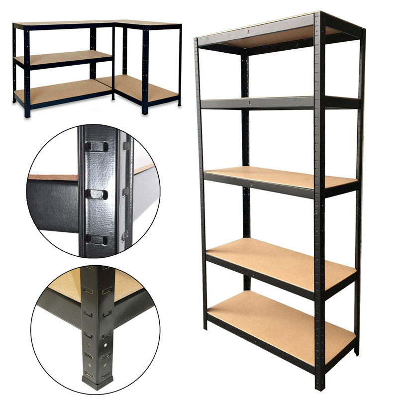 73cm W Steel Shelving Unit, Black