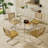 5-Piece Round Glass Top Dining Set-2083640119-2083640115