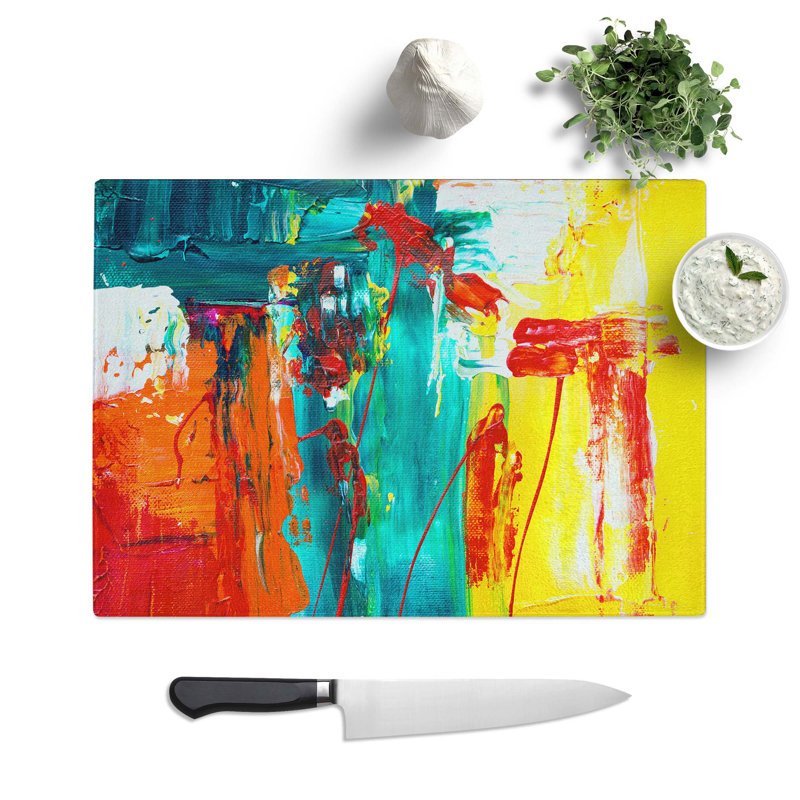 Tempered Glass Art Painting Vol.421 Chopping Board, 39 cm W x 28.5 cm L