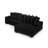 Randall L-Shaped Corduroy Sectional Sofa with Ottoman & Back Cushions-115121984