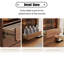 Vitrines en bois massif brun noisette