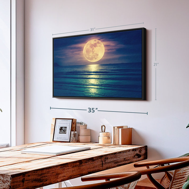 Impression sur toile Yellow Moon, H 21 po x l 31 po