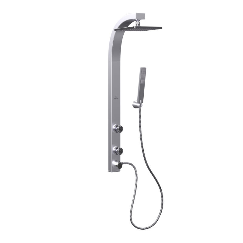Système de douche à jets de pluie 8 po avec 2 jets et douchette Splash, Argent
