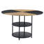 Table de salle à manger de 47,3 pouces de diamètre avec rangement double couche et 4 chaises haute résilience-682081355