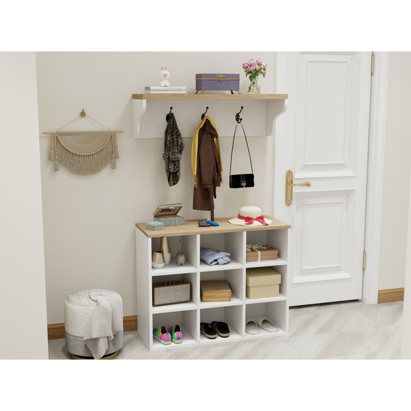 Ensemble de portemanteaux 4 en 1 avec porte-chaussures Hall Tree