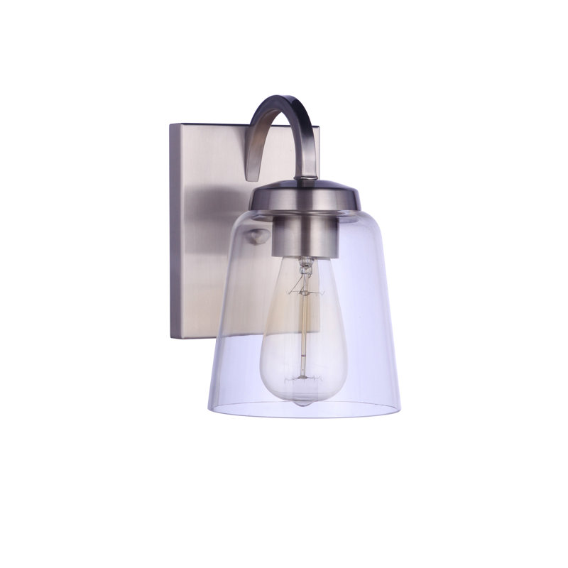 Elsa Armed Sconce, Brushed Nickel