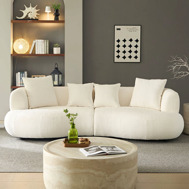 Canapé modulaire incurvé 102,36 pouces Mid Century Modern