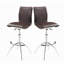 Tabouret de bar moderne en similicuir / hauteur réglable chrome-365534852