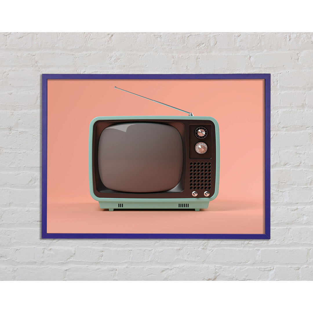 The Retro Tv Set - Einzelner Bilderrahmen Kunstdrucke