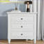 U_STYLE Table de chevet moderne à 3 tiroirs pour chambre à coucher 28 po - Assemblage facile-1730077570