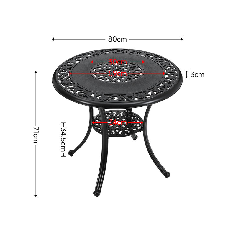Round 4 - Person 71Cm L Outdoor Table