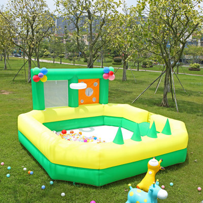 Ballon gonflable avec soufflerie 4 en 1 sortes maisonnette 1-6 ans pour augmenter la protection des cercles de cible de fléchettes pour enfants
