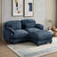 Canapé d'angle 2 places avec pouf amovible-367335576