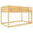 Low Twin Over Twin Bunk Bed, Floor Bunk Bed With Ladder, Solid Wood Twin Bunk Bed For Kids & Juniors, Natural