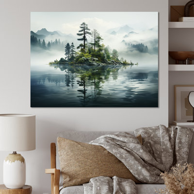 Double exposition Mountain Fog Paradise II sur toile