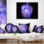 Supernova explosion bleu - coussin abstrait imprimé