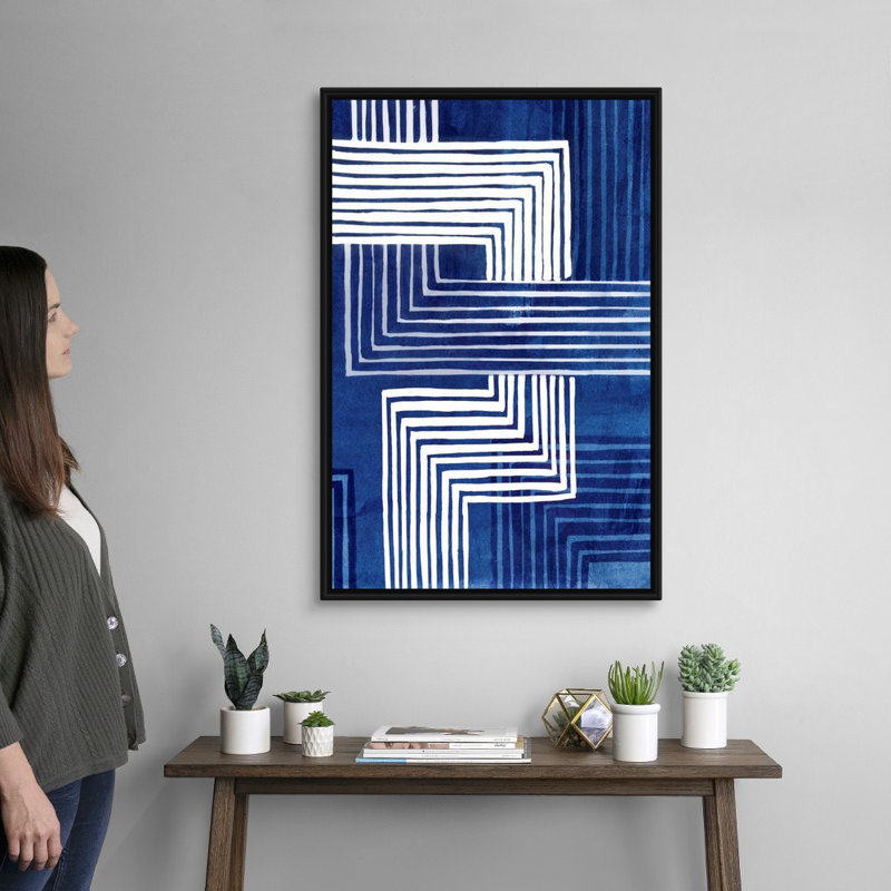 «Tighten up I» par PI Studio - reproduction sur toile, Cadre flottant noir, H 38 po x l 26 po x P 1,75 po