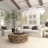 Driftwood Handmade Stacked Collage Living Room Coffee Table with Tempered Glass Top
