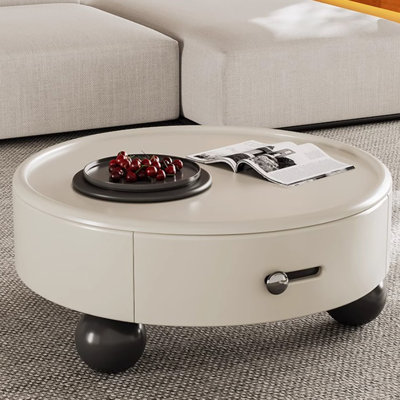 Cream style creative solid wood coffee table