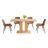 Louisette Modern Dining Kitchen Set, 46'' Modern Dining Kitchen Table with 4 Dining Chairs-1523343853