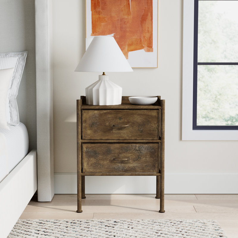 Sinan Joss & Main Industrial Chic Side Table with Storage