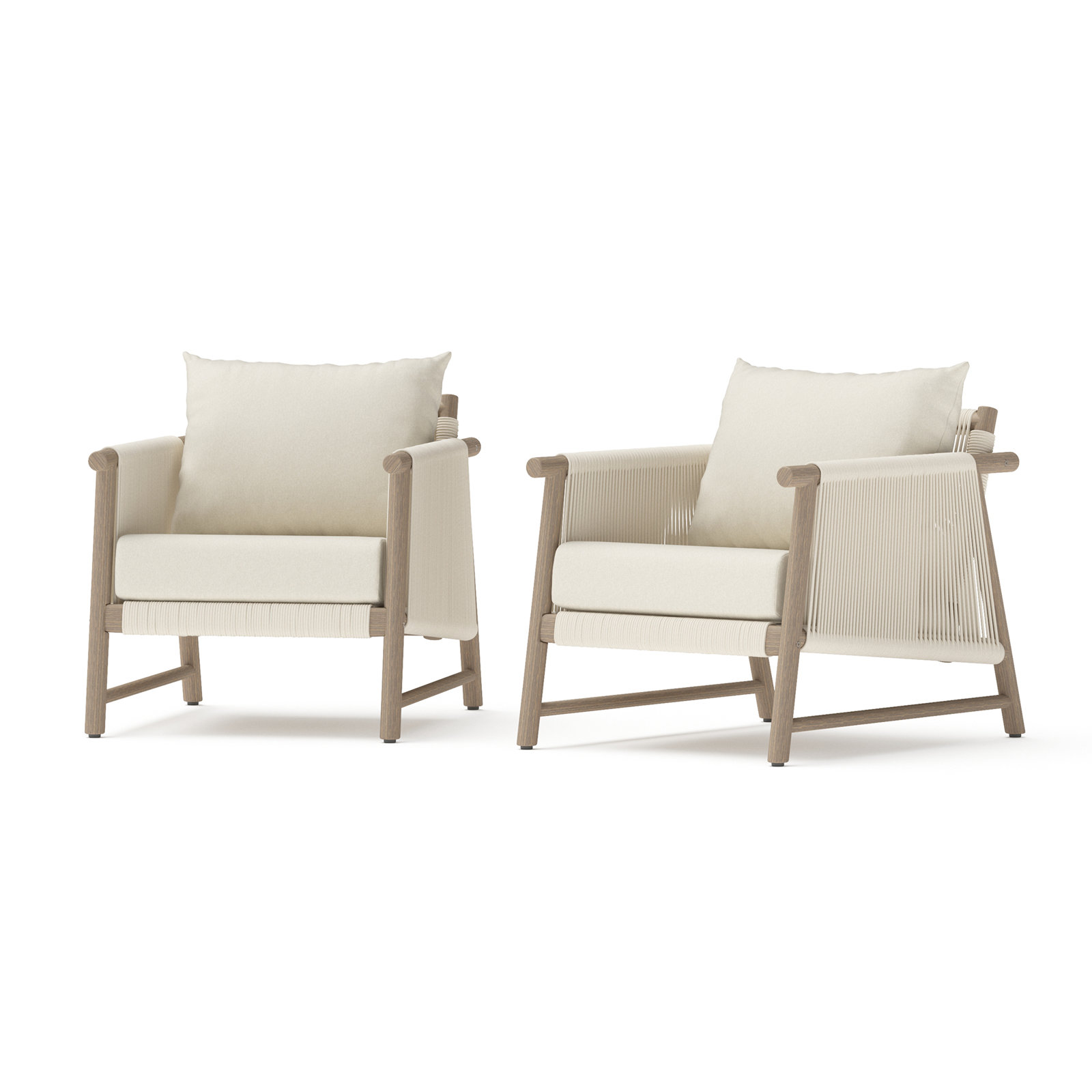 Naomie 8-Person Acacia Patio Seating Group, 3 Pcs: Table, 2 Chairs