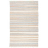 Grice Hand Woven Jute/Wool Striped Rug in Natural/Light Blue