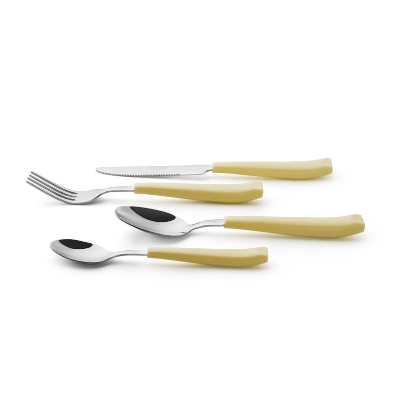 ANNOVA Stainless Steel Flatware Set - Service for 4, Yellow