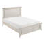 Lit double à finition blanche, meubles de chambre à coucher en bois avec tête de lit et rails, sommier à ressorts en demande, requis-2101443295