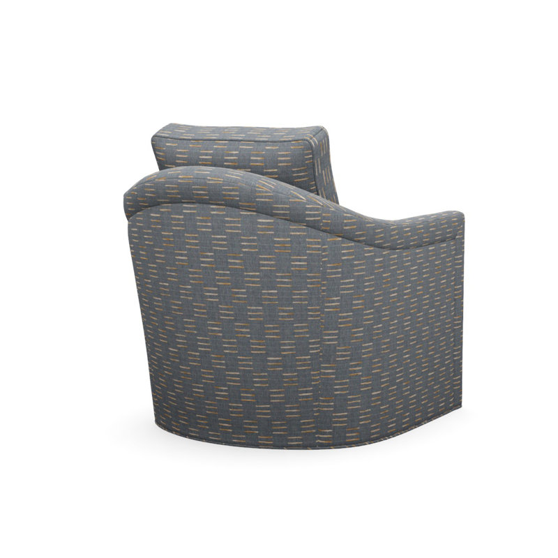 Fauteuil Catalina, Mélange de polyester chenille ardoise 4102-93, Expresso