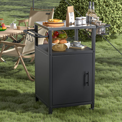 Outdoor Bar Cart On Wheels
