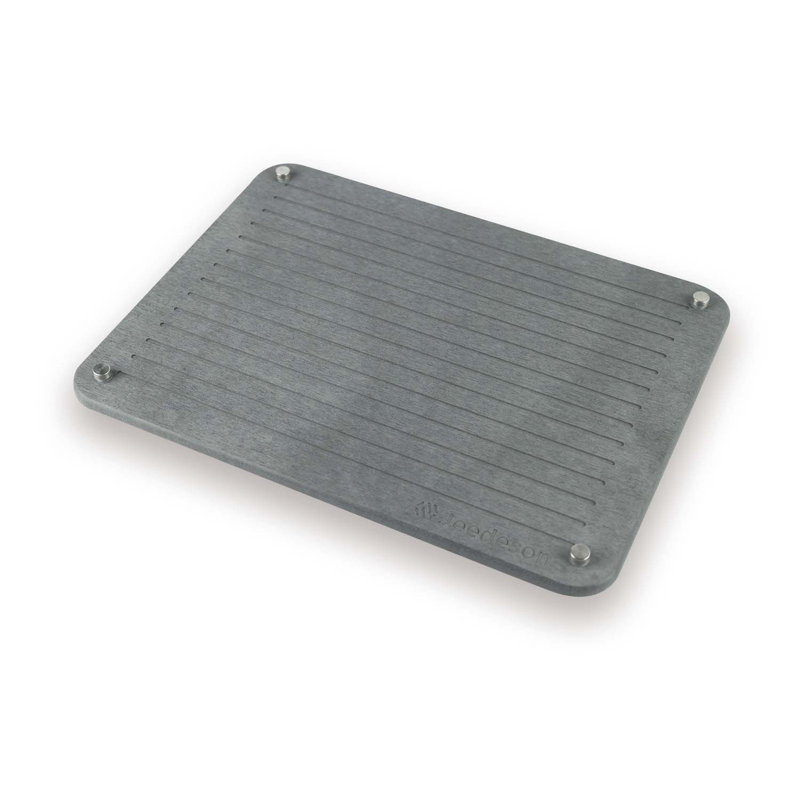 15,75 po X 11,81 po Tapis gris pour vaisselle en pierre à diatomacées, tapis en pierre avec 4 pieds antidérapants pour plantes et cuisine