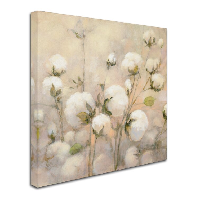 'Cotton Field Crop' Print on Wrapped Canvas