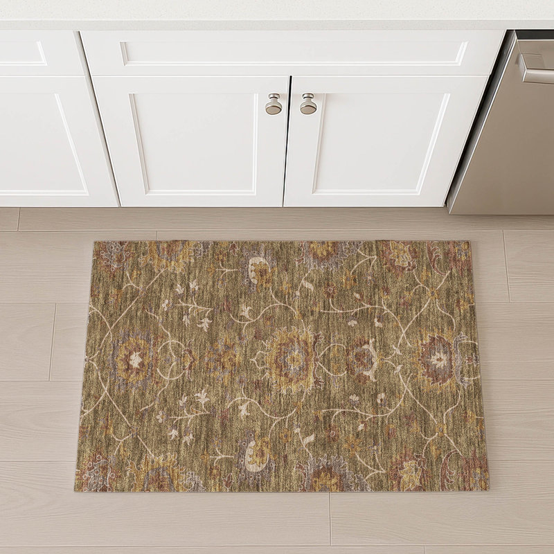 Machine Washable Indoor/Outdoor Mattera ACN2290 Global Rug, Rectangle 1'8" x 2'6"