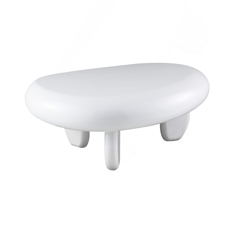 Table basse blanche ultrabrillante, Blanc