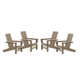 Ratcliff High-Density Polyethylene (HDPE) Outdoor Adirondack Chair Set