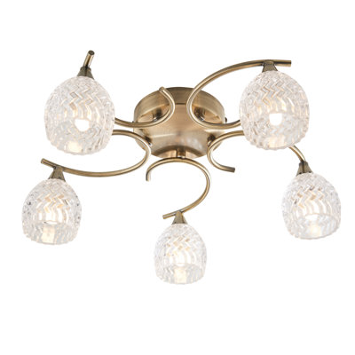 Minden Glass Semi Flush Mount