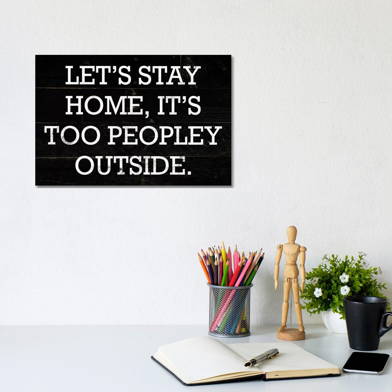 Stay Home by Milli Villa - Wrapped Canvas Print, 20.32 cm H x 30.48 cm W