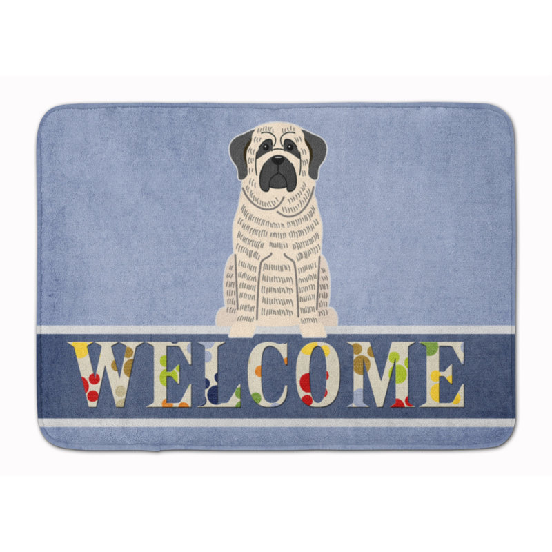 Tapis pour salle de bain en mousse mémoire bringé welcome Rendville, Gris