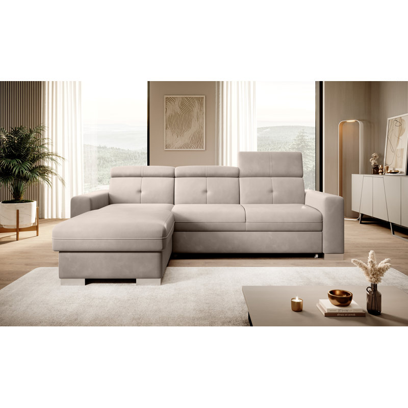 Korff 3 Seater Sofa Bed, Left Hand Facing, Light Grey