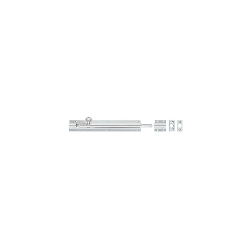 Architectural Heavy Barrel Bolt, Polished Chrome, 30cm H x 5cm W x 1.5cm D