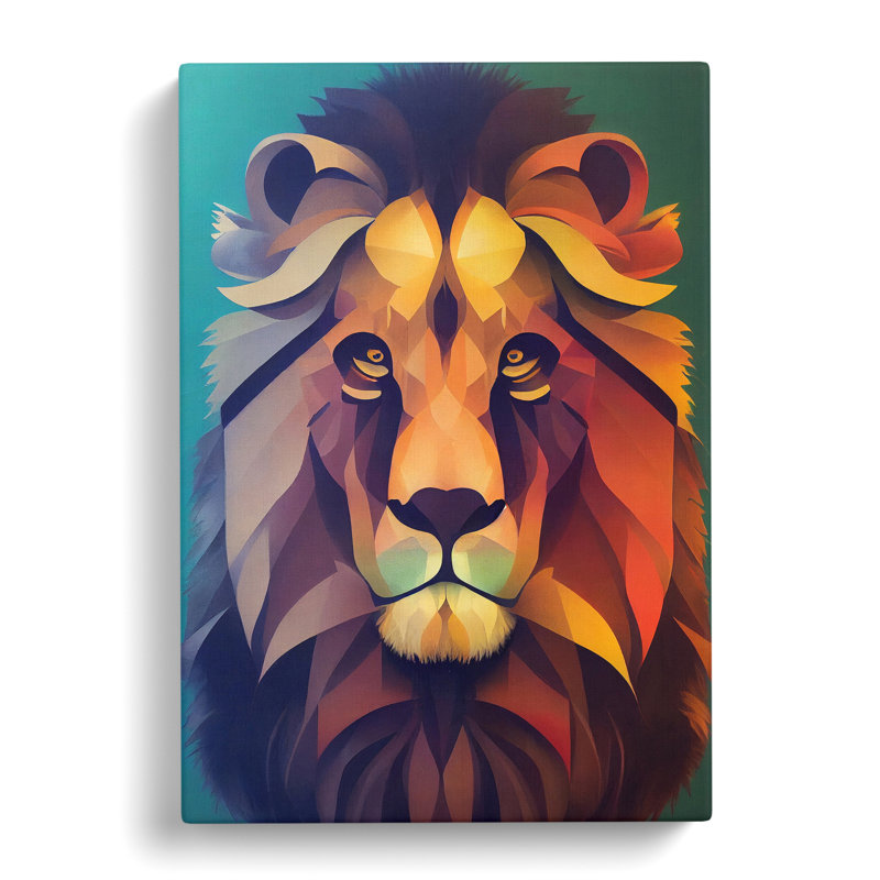 Lion Portrait - Wrapped Canvas, 76cm H x 50cm W x 3cm D