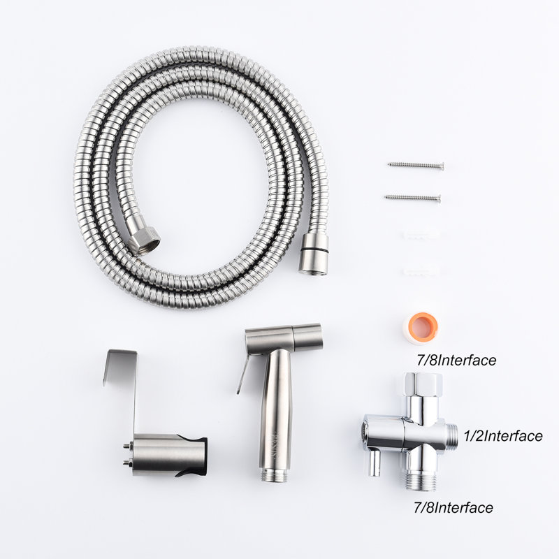 Toilet Bidet Handheld Spray - Adjustable Corrosion Hygiene Silver In Bathroom