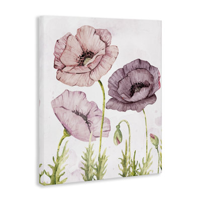 «Poppies Trio in Garden», art mural sur toile par Kim Allen