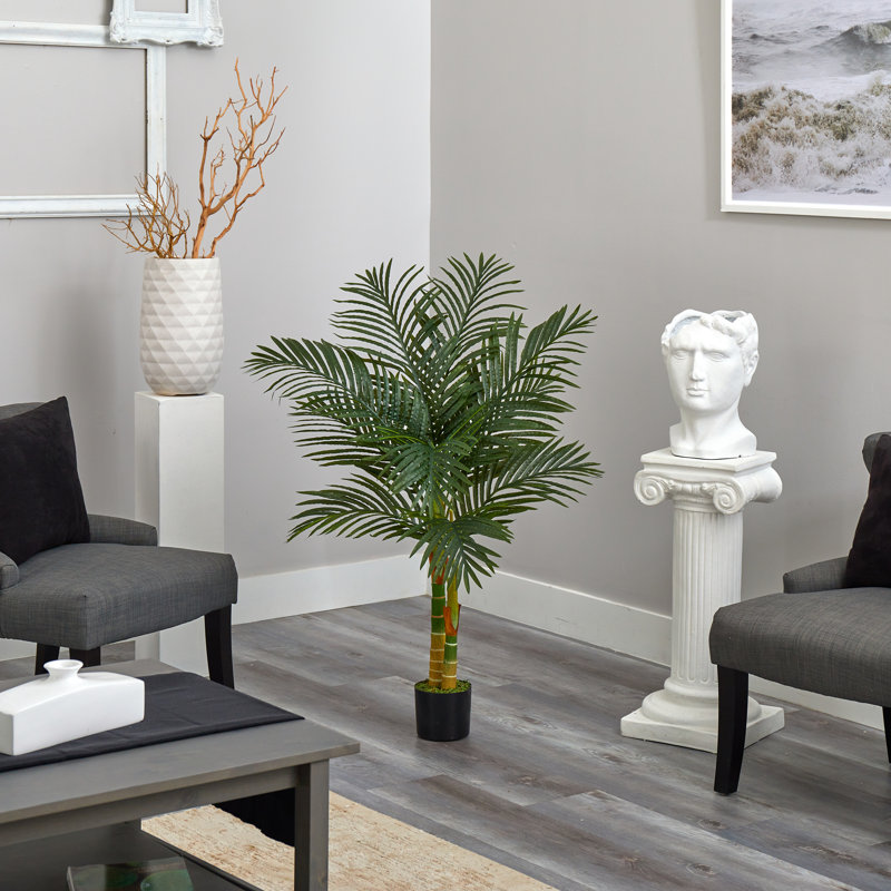 Palmier artificiel dans un pot, H 48 po x l 16 po x p 16 po