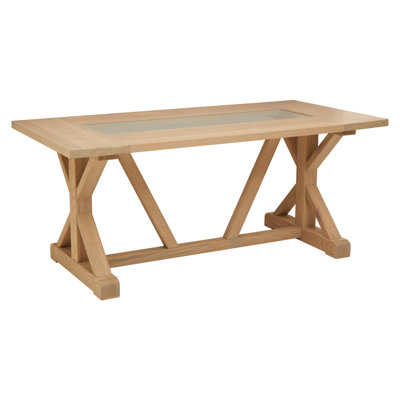 Lockport Oak Solid Wood Base Dining Table